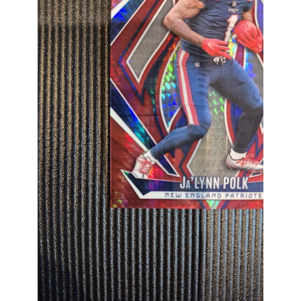 2024 Panini Phoenix Ja'Lynn Polk #190 Rookiew Red Hyper /140 (RC) Patriots‎ SP - Picture 7 of 7